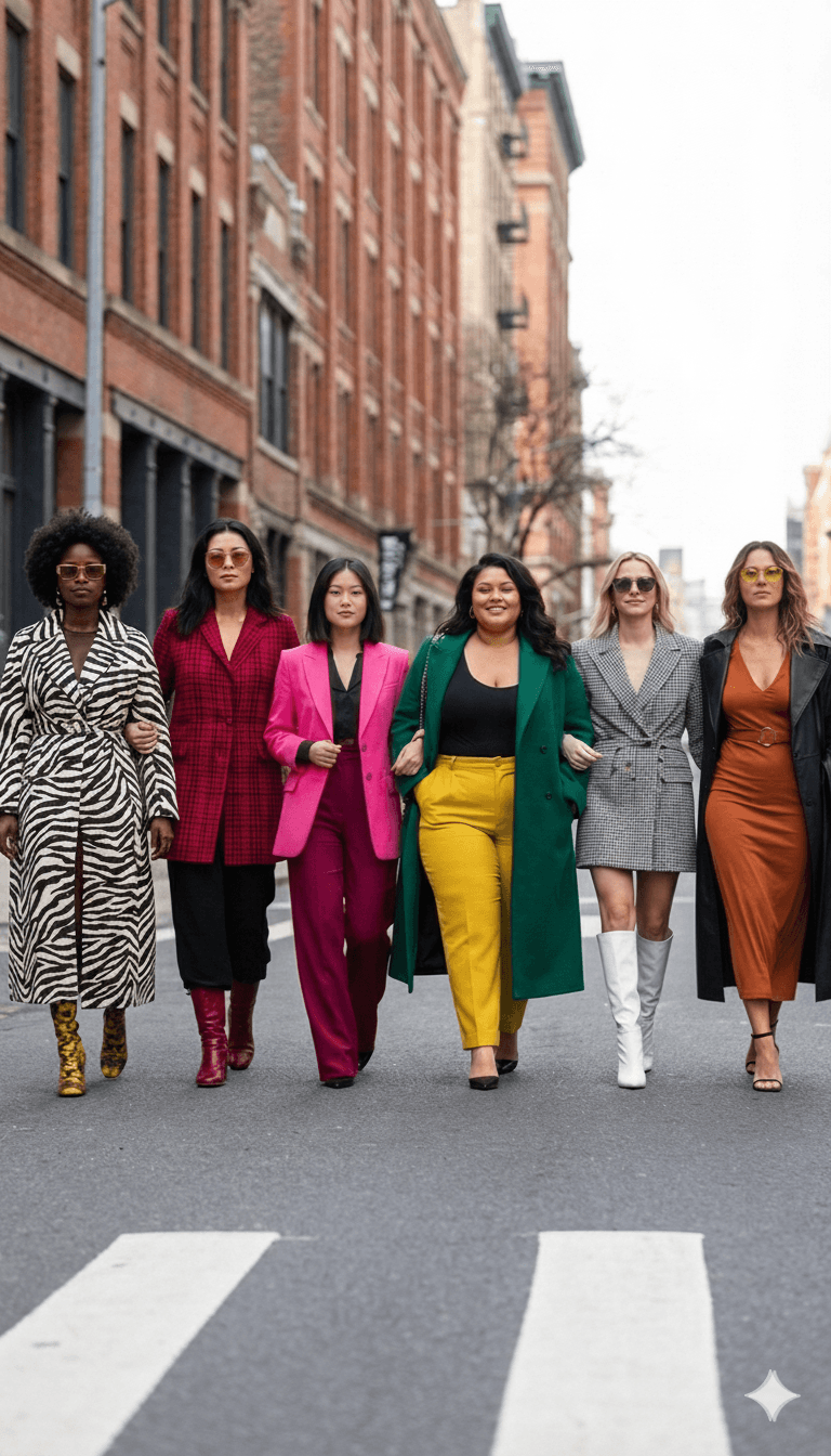 photo of 6 women of different body types and races